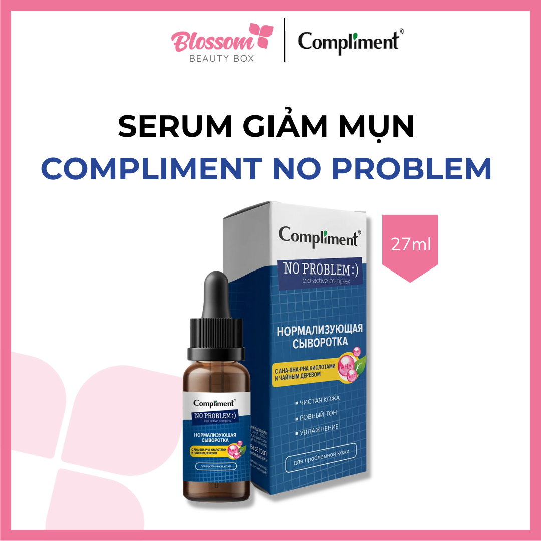 Serum Compliment No problem AHA-BHA-PHA dành cho da dầu, mụn giúp giảm mụn, mờ thâm 27ml