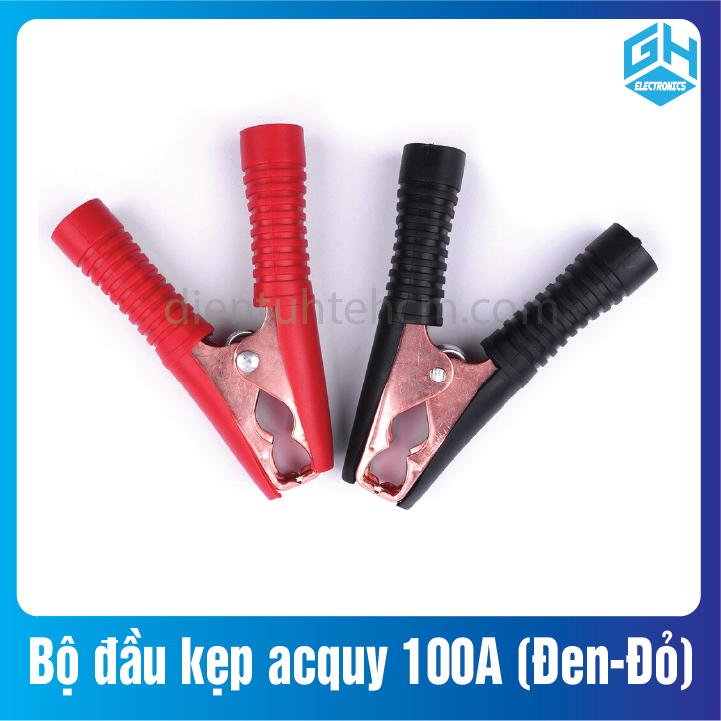 Bộ đầu kẹp acquy 100A (Đen-Đỏ)