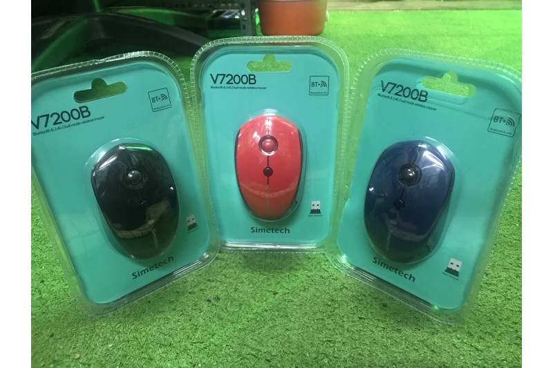 [HCM]CHUỘT BLUETOOTH + WIRELESS CHỐNG ỒN SIMETECH V7200B