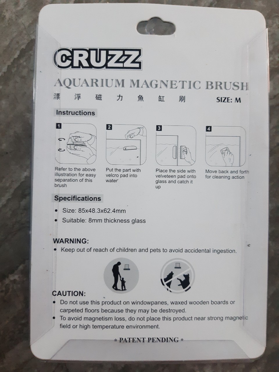Chà Hít Nam Châm Vệ Sinh Hồ Cá CRUZZ (Size M)