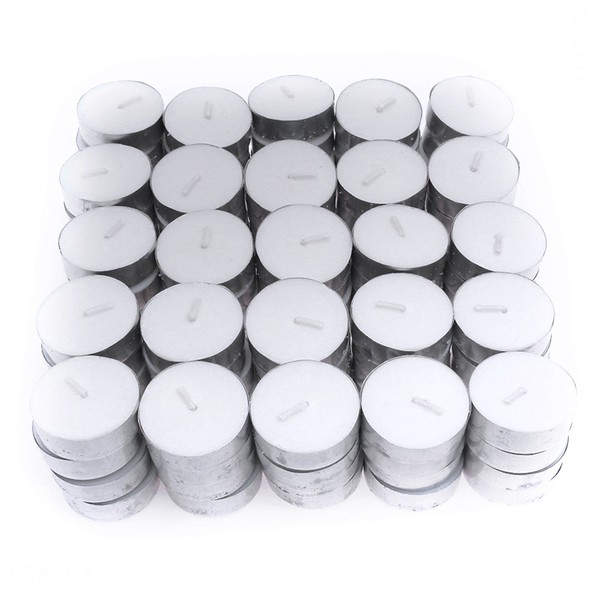 [HCM]Hộp 10 viên nến tealight trắng cháy 3-4 giờ