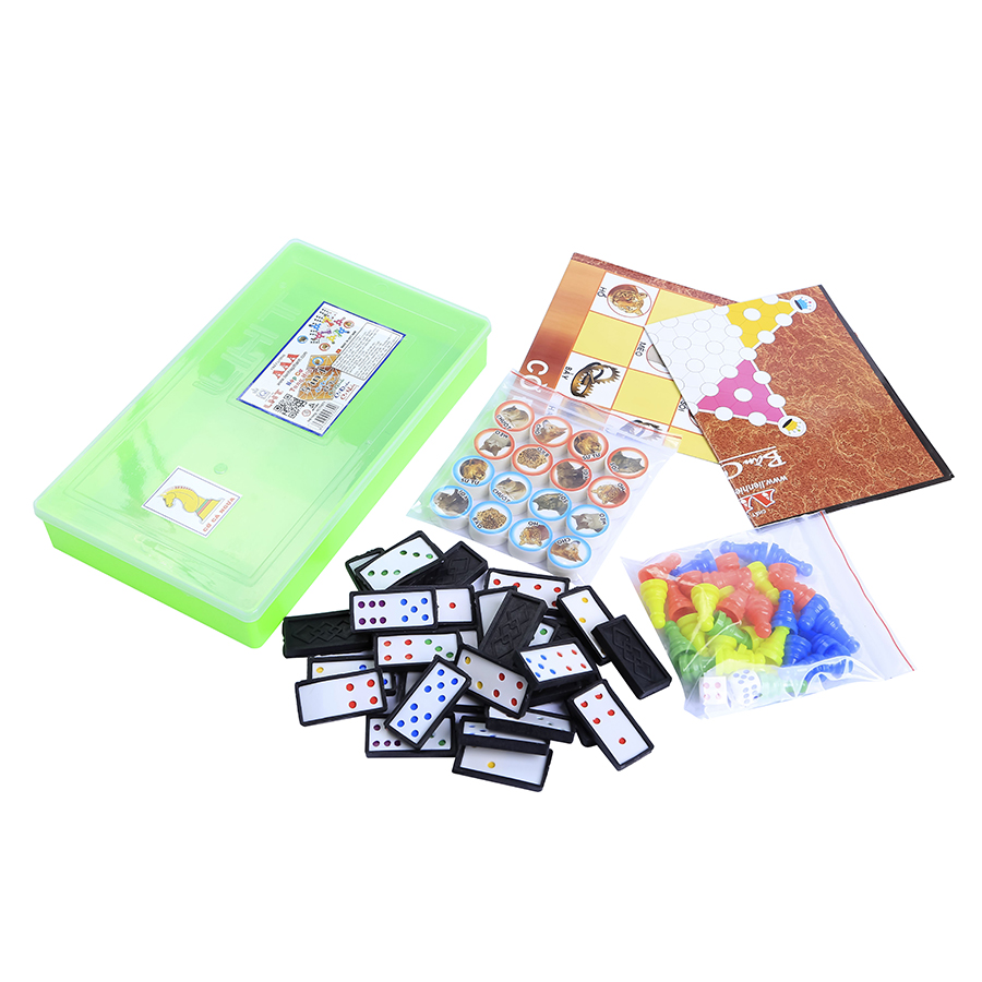 [HCM]Hộp cờ tổng hợp 5in1 (Cờ Domino Cờ Thú Cờ Gánh Cờ Đoán Cờ Nhảy)