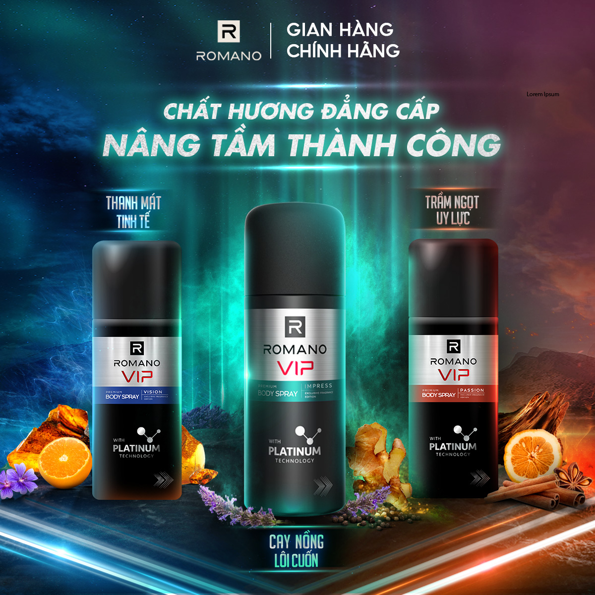 Xịt khử mùi Romano VIP IMPRESS 150ML