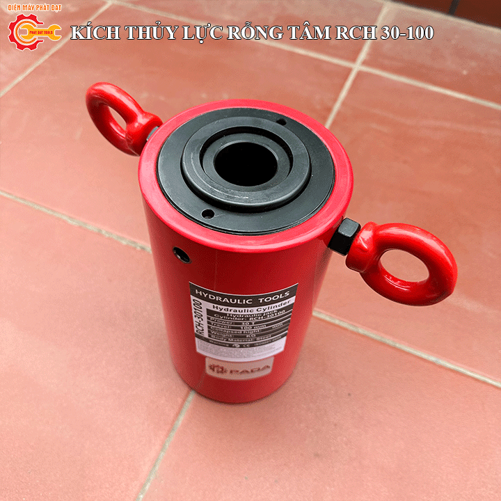 Kích thủy lực rỗng tâm 30 tấn hành trình 100mm - bảo hành 6 tháng