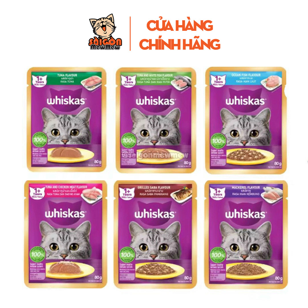 Pate WHISKAS cho mèo 80gr