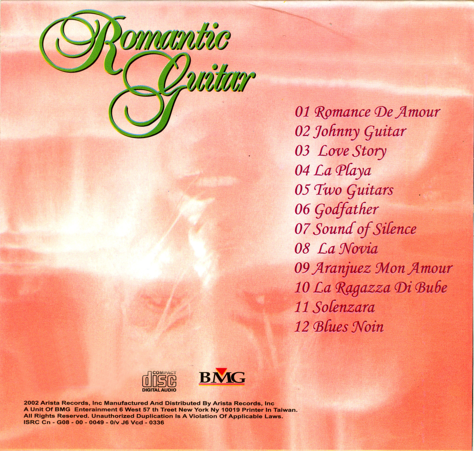 Bộ 6 Đĩa CD Nhạc Romantic Guitar 2(phôi đĩa nhật)
