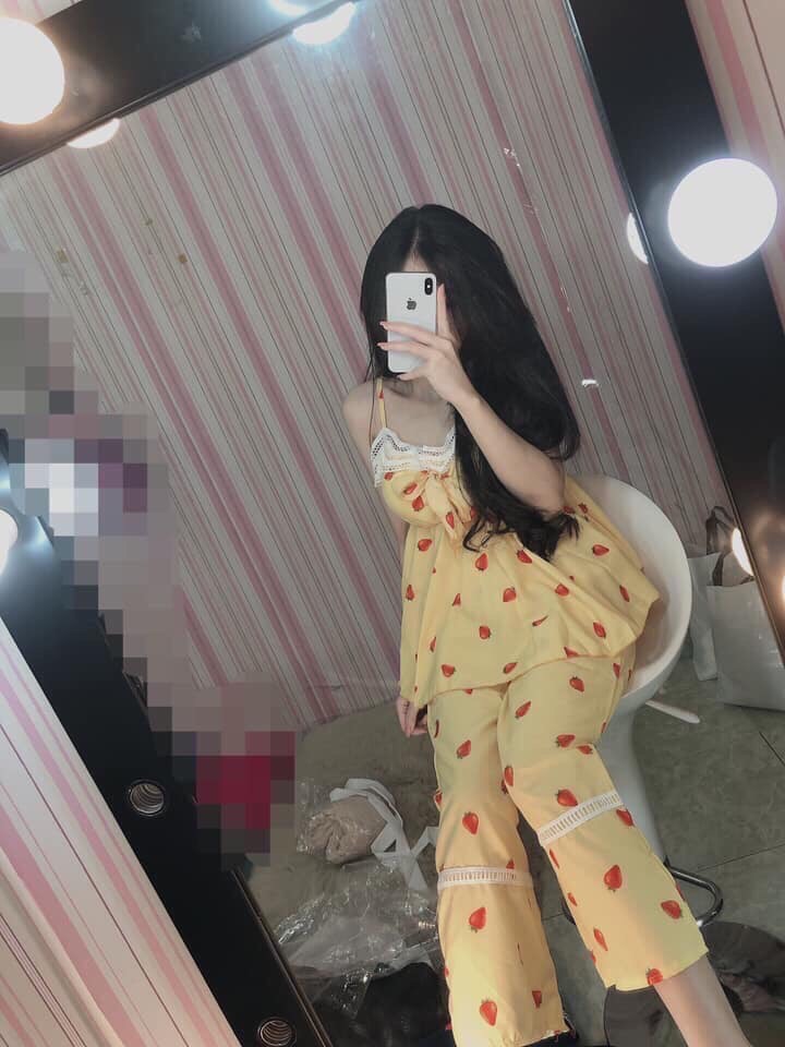 Sét bộ 2 dây in hình dâu dễ thương-THH