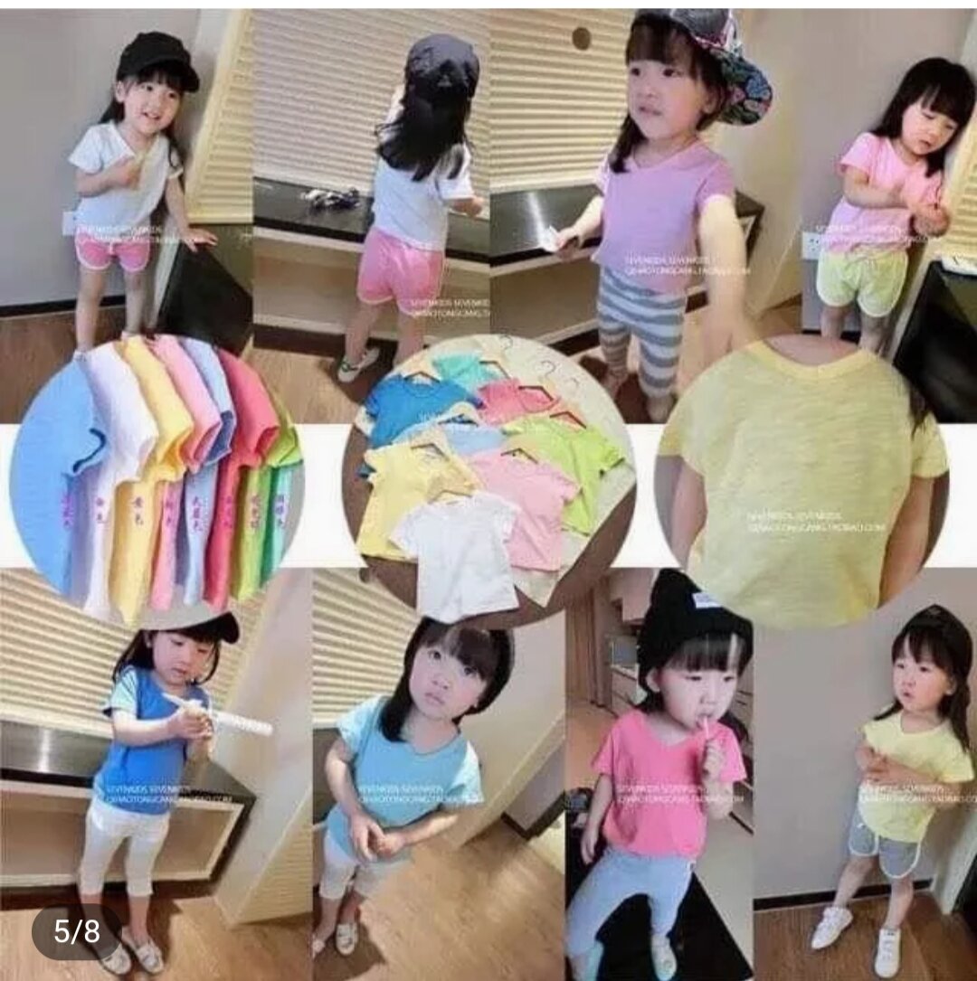 Áo thun bé gái,bé trai,kiểu cổ tim 7-25kg- [Subonkids Fashion]