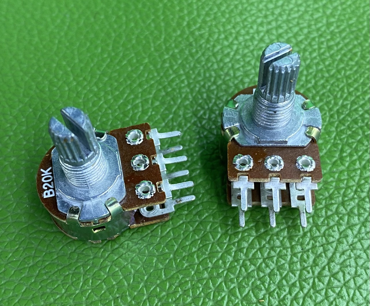 Combo 5 chiếc Biến trở Volum Nấc - khía, triết áp Đôi ( 6 Chân ) - inh kiện điện tử QUỲNH DIỄN