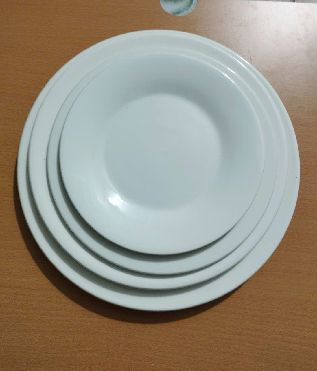 Dĩa sứ tròn cạn trắng 12.5cm , 15cm , 18cm, 20cm , 22.5cm, 25cm - Mua 4 cái tặng 1 cái cùng loại