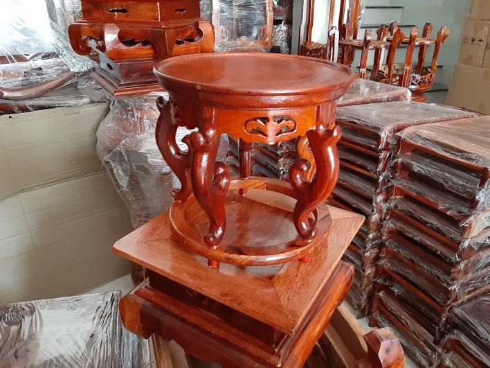 Đôn gỗ hương cao cao 20cm, mặt ghế 20cm