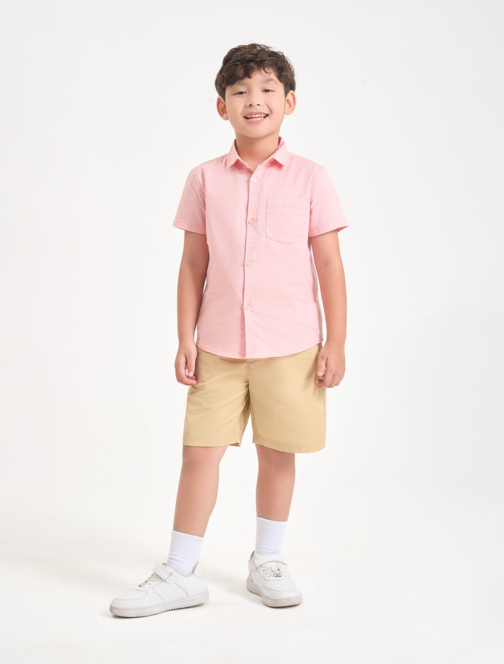 [CHỈ 5.11 VOUCHER TỚI 500K] Áo sơ mi bé trai CANIFA cotton cộc tay 2TH24A001