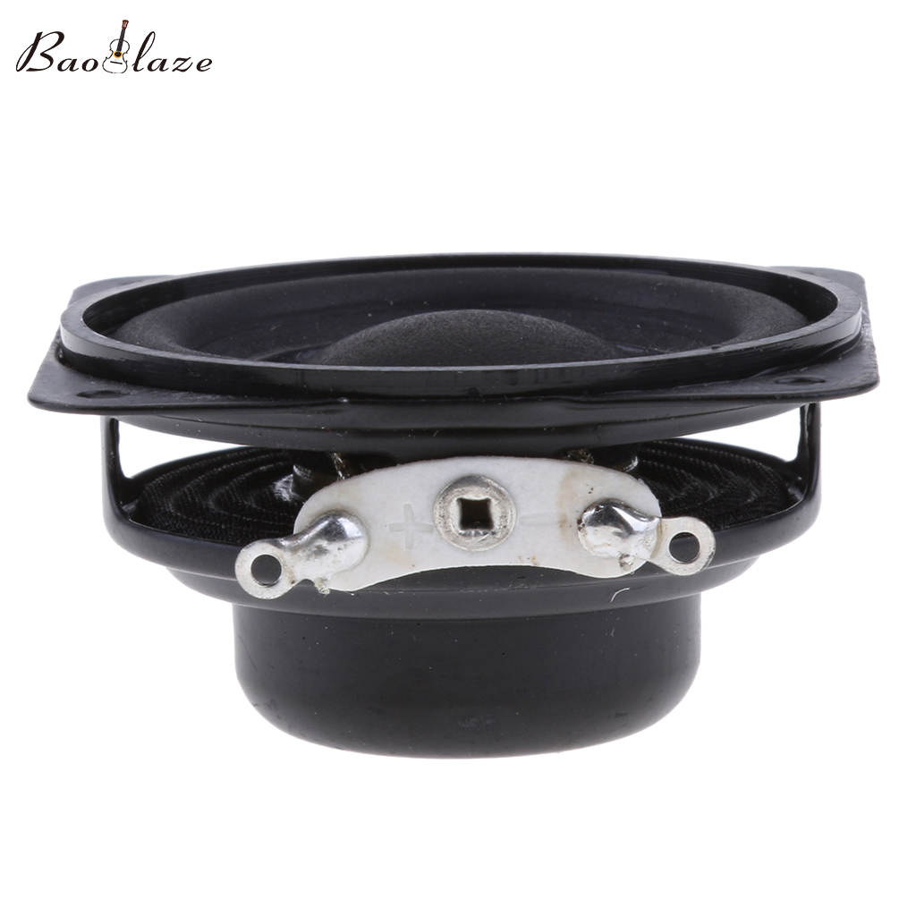 Baoblaze 40mm 4Ohm 3W Full Range Audio Speaker Square Loudspeaker 16 Coil Rubber Edge