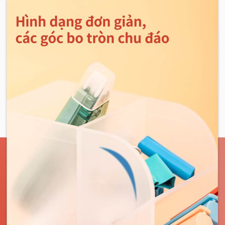Kệ ống đựng bút, mỹ phẩm, đồ dùng văn phòng 5 ngăn Deli - Trang trí, sắp xếp đồ dùng gọn gàng - 8932/ 8933 - Hình ảnh 8