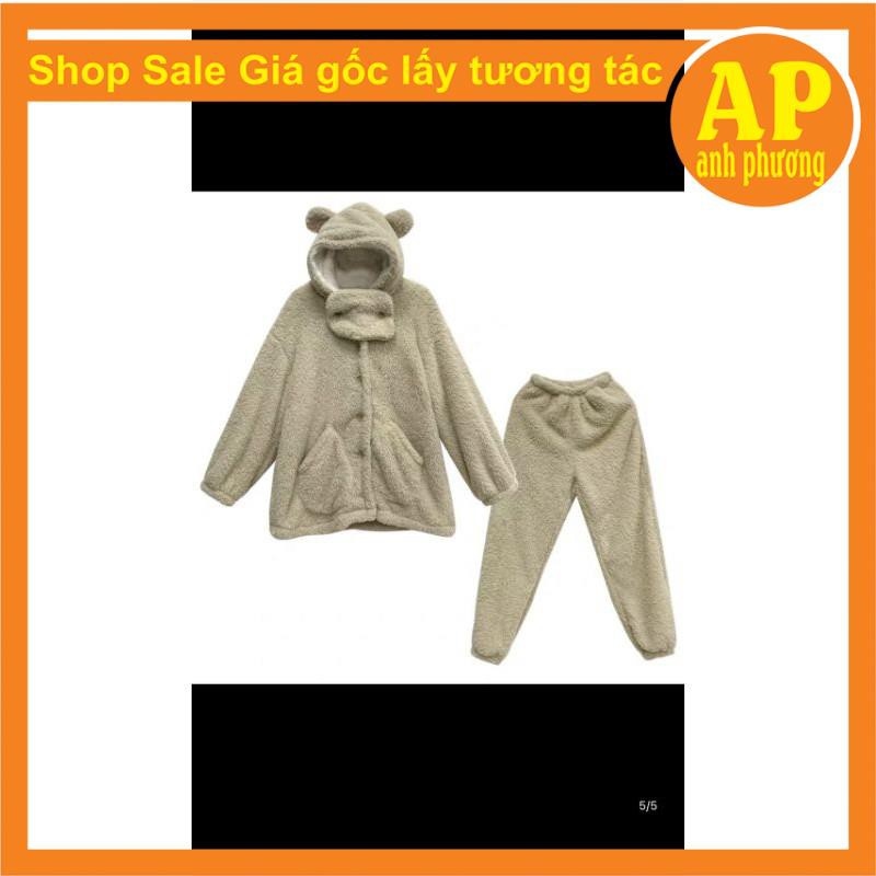 卍  bộ gấu lông thêu need sleepb có ảnh thật sp