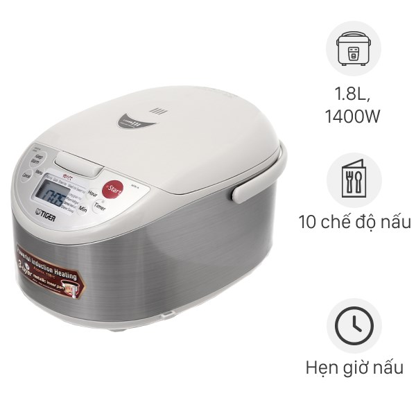 [Trả góp 0%]NỒI CƠM ĐIỆN TỬ TIGER JKW-A18S