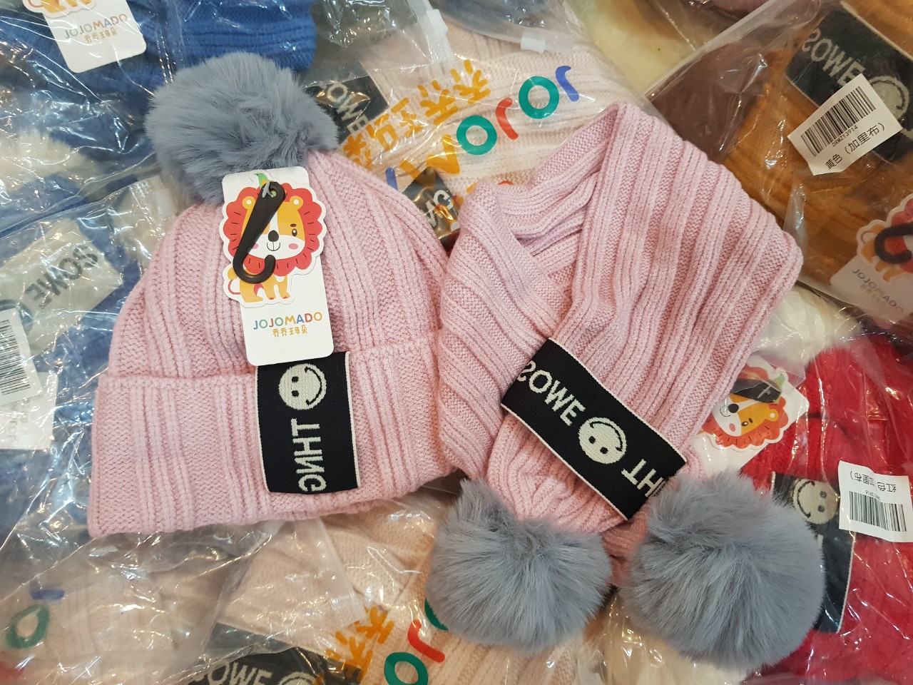 SET MŨ LEN + KHĂN LEN MINKBABY CHO BÉ 1-4 TUỔI ( MẪU 1)