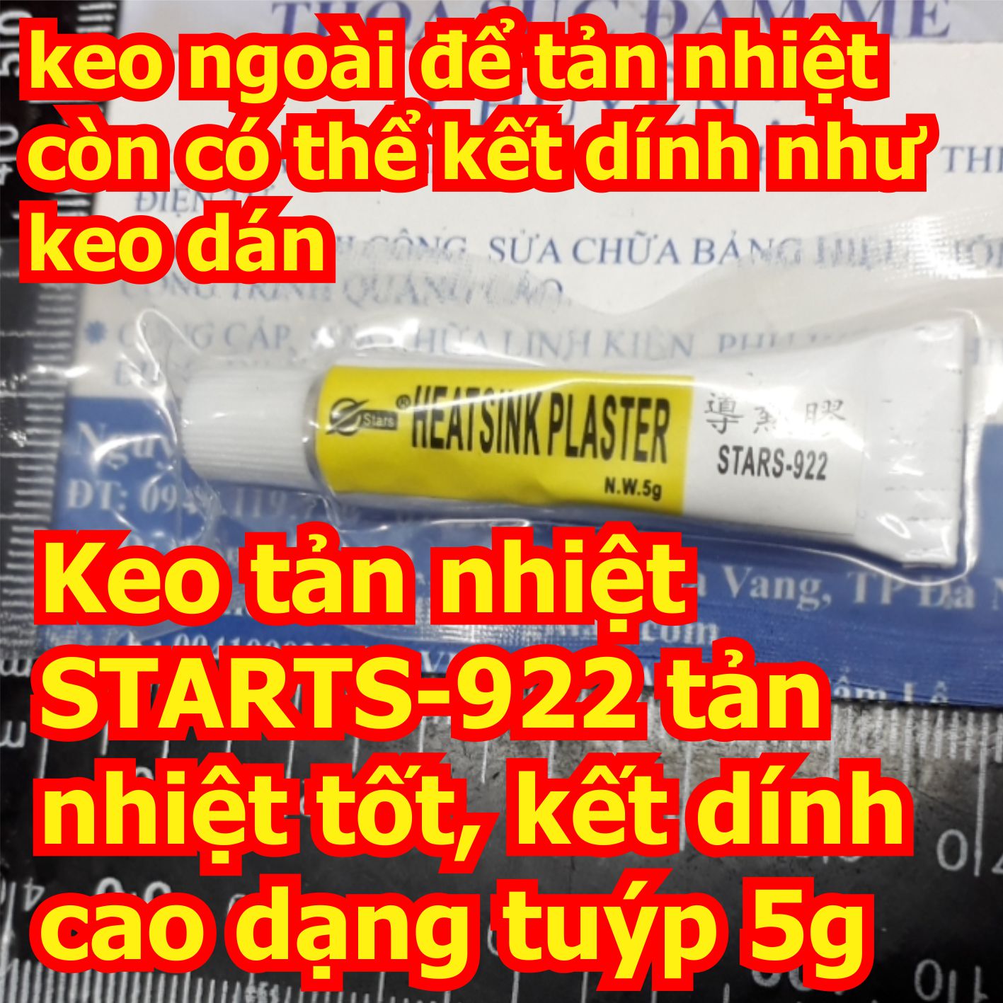 Keo tản nhiệt STARTS-922 tản nhiệt tốt, kết dính cao dạng tuýp 5g kde6395