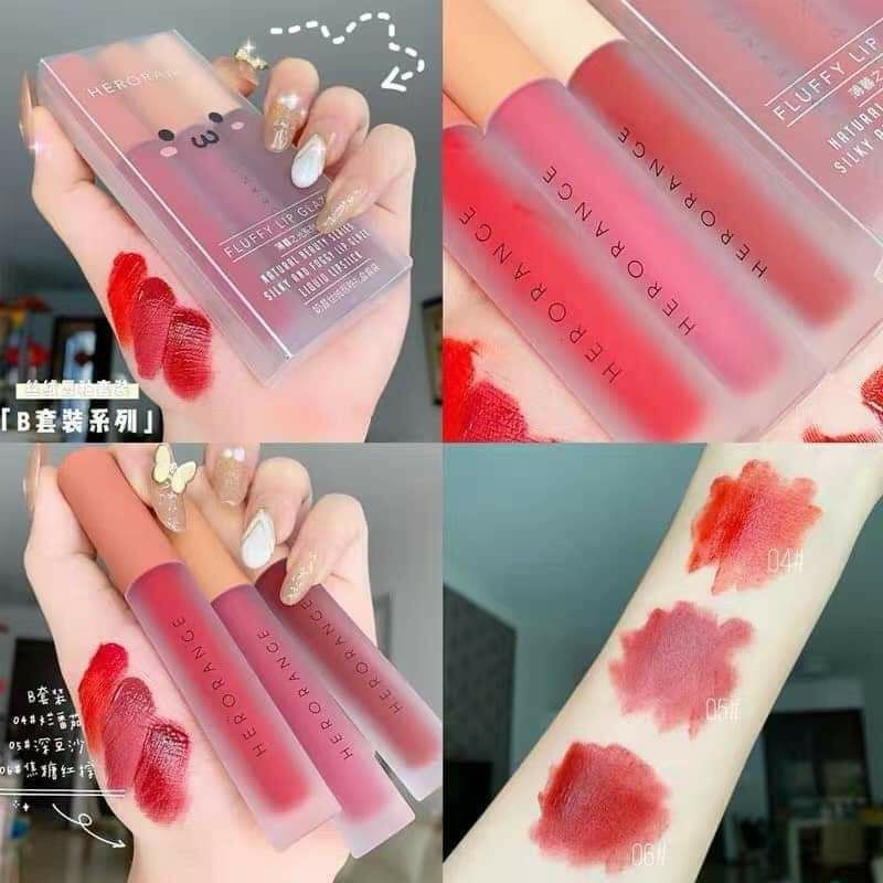 Set 3 Cây Son Kem Lì Herorange Sét A Hoặc B