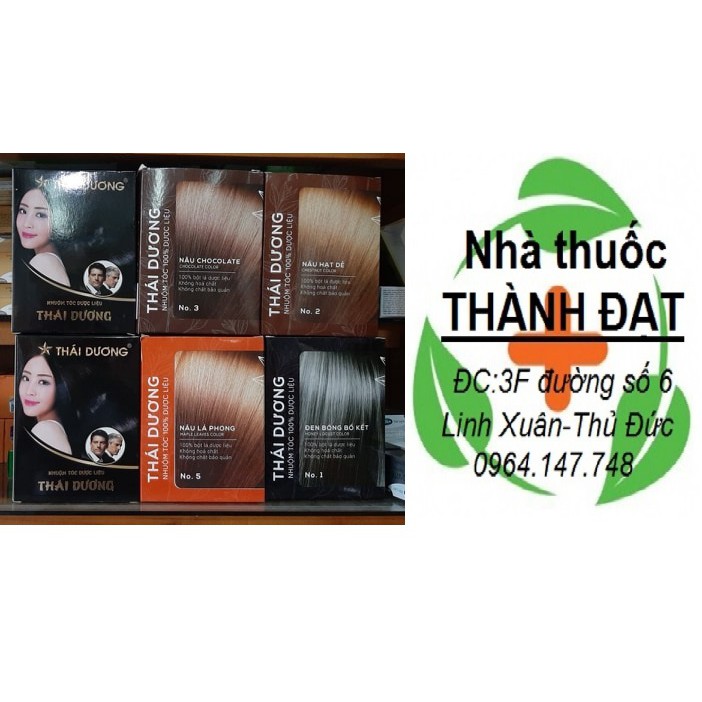 (1 gói) Nhuộm tóc dược liệu thái dương gội là đen