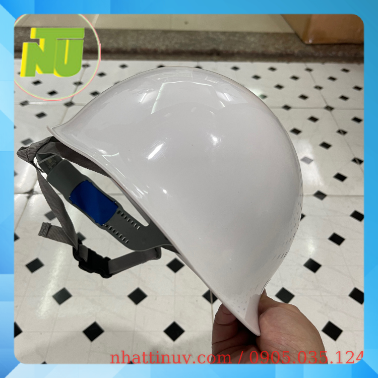Nón bảo hộ kiểu Nhật màu trắng - dạng bấm dễ dùng