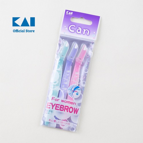 Set 3 dao cạo lông mày KAI CAN Nhật Bản nhựa cao cấp kháng khuẩn
