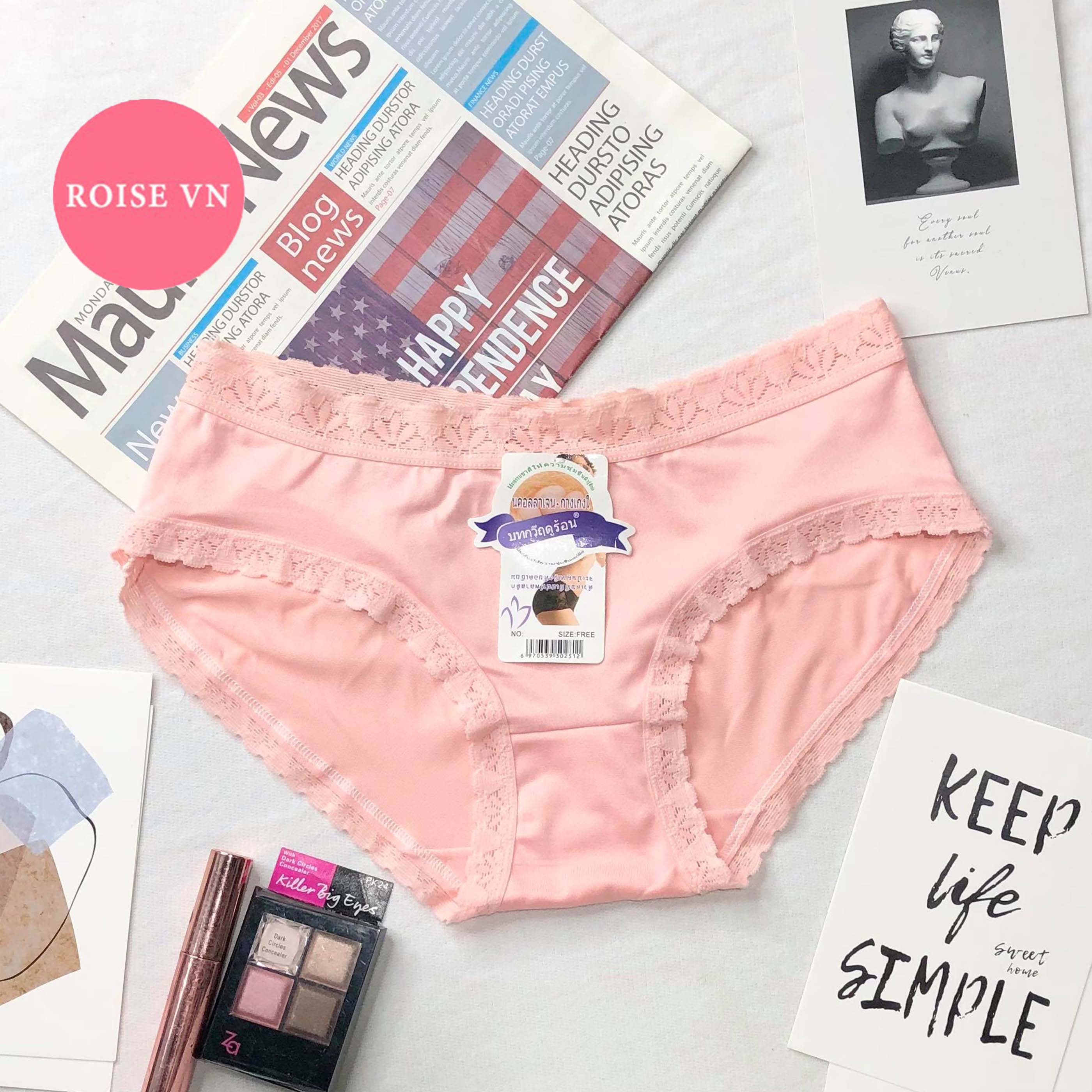 Combo 10 Quần Lót Cotton Viền Ren Thái Lan 5889