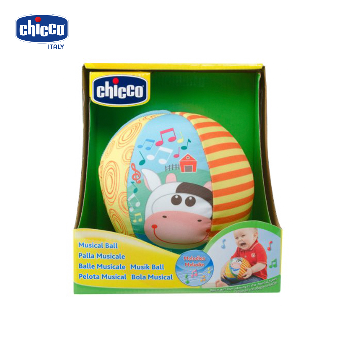 Bóng lăn phát nhạc Bò sữa Chicco