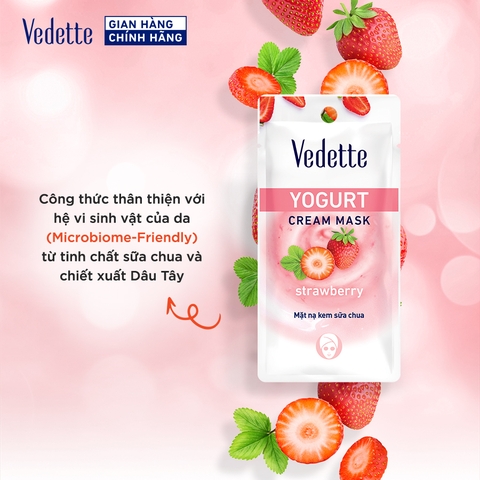 Mặt nạ kem sữa chua Vedette Dâu Tây 10ml