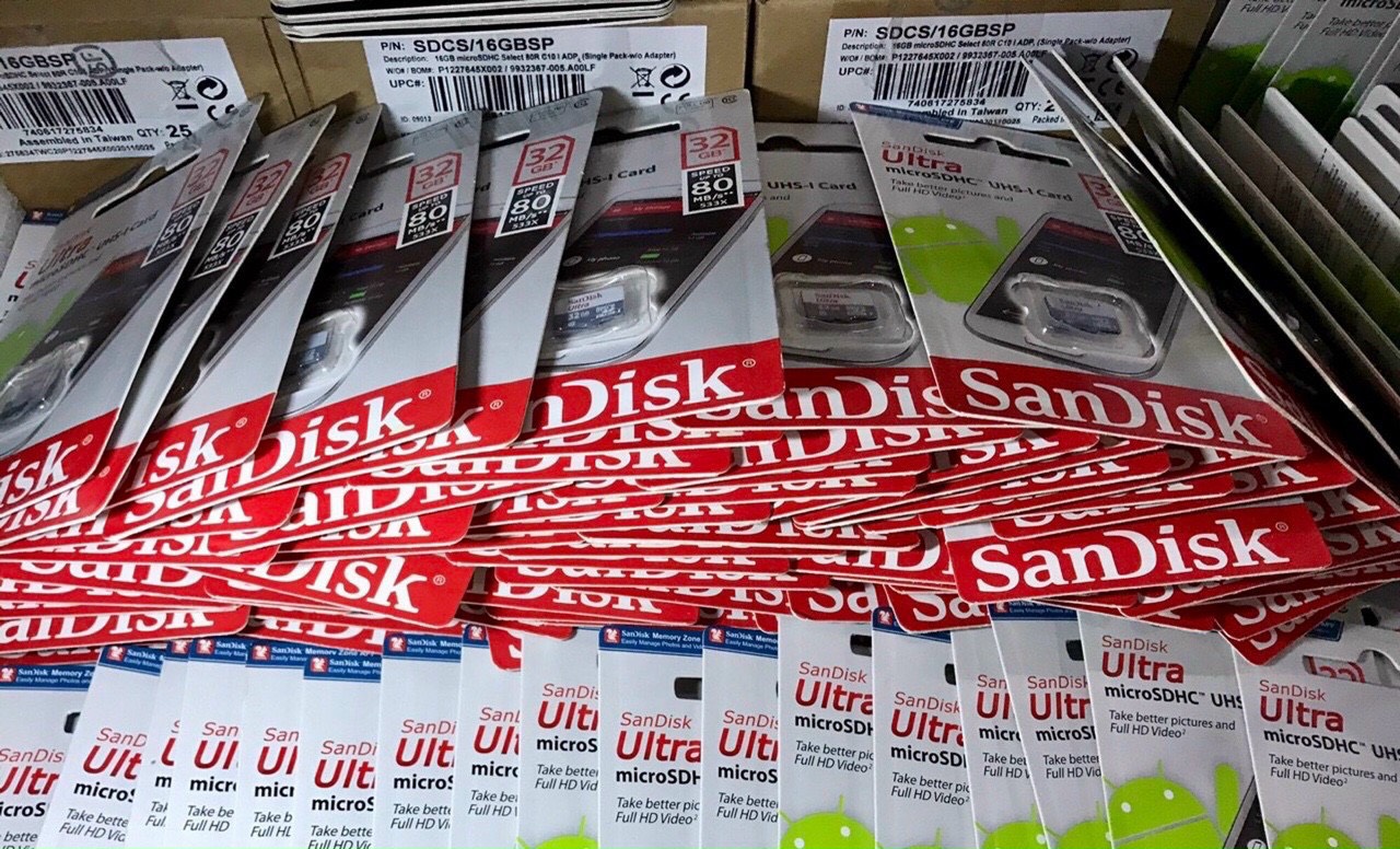 [HCM]Thẻ nhớ MicroSDHC SanDisk Ultra  32GB 100MB/s - Model 2021 (Trắng bạc)