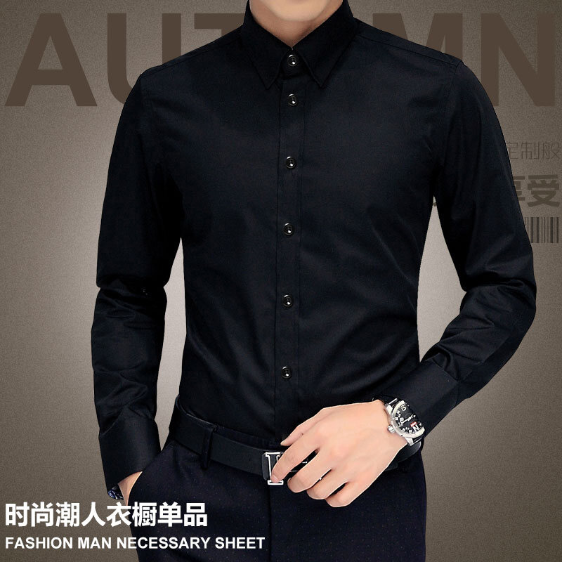 G&mn trang phục mùa hè áo sơ mi tơ thật áo trắng cảm giác cao cấp lụa lạnh lụa tơ tằm co giãn siêu mẫu dài tay cho nam áo sơ mi tơ lụa chống nhăn thôn