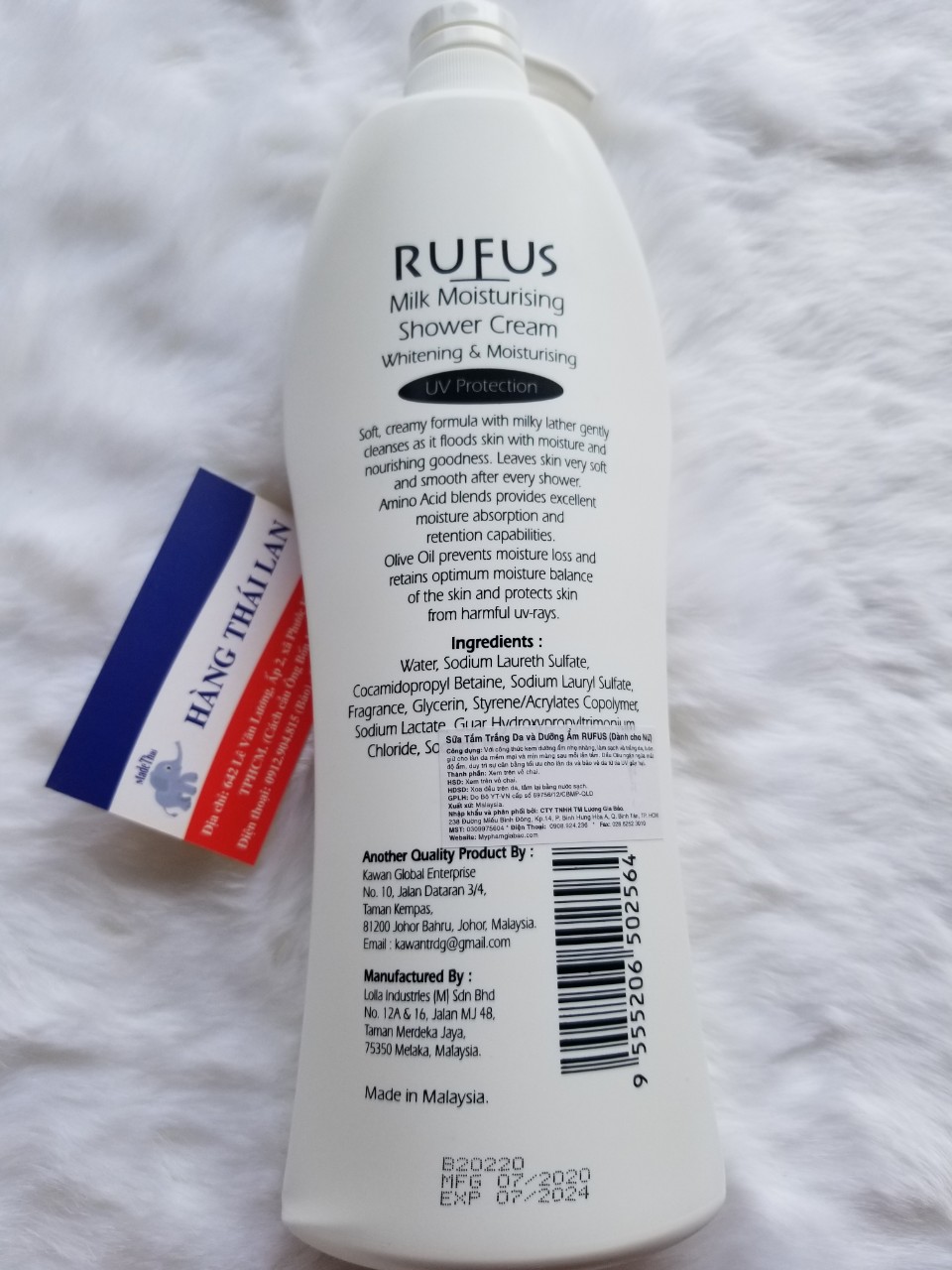 [HCM]Tắm gội Sữa tắm Rufus 1050ml Malaysia