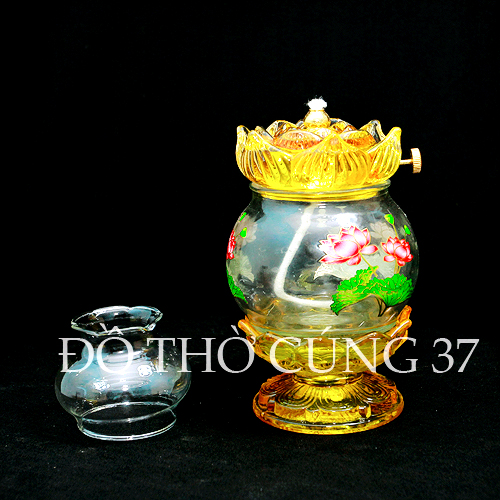 ĐÈN DẦU LƯU LY - HỒ LÔ BÔNG SEN
