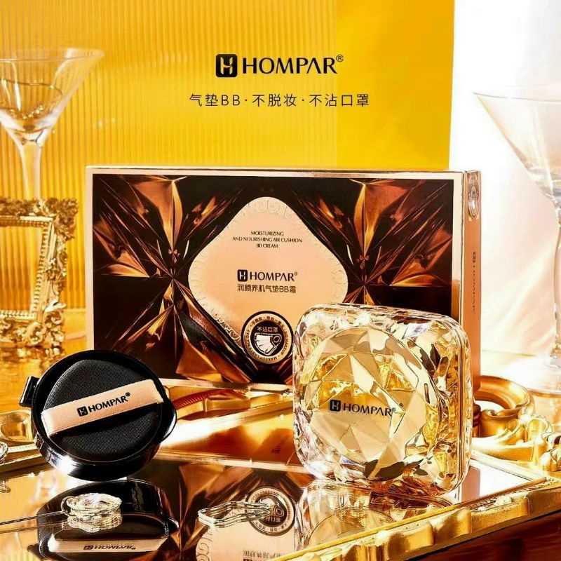 Phấn Nước Trang Điểm BB Air Cushion Hompar Vàng,