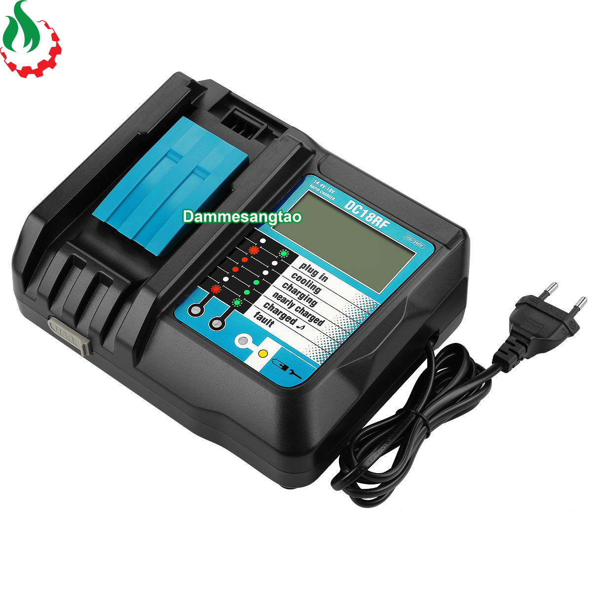 Sạc pin Makita 14V-18V DC18RF Li-ion nhận mạch zin hiển thị LCD