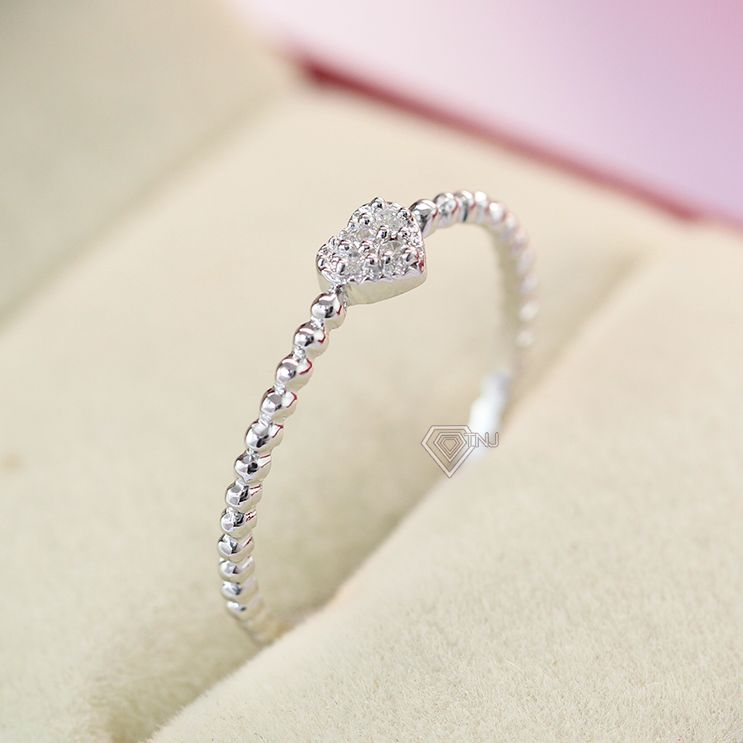 Nhẫn bạc nữ đính đá hình trái tim NN0216 - Trang Sức TNJ