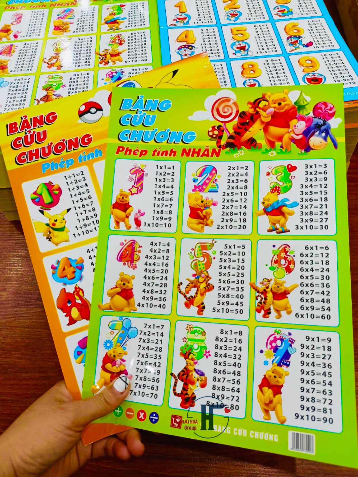 Bộ Bảng Cửu Chương Cộng - Trừ - Nhân - Chia