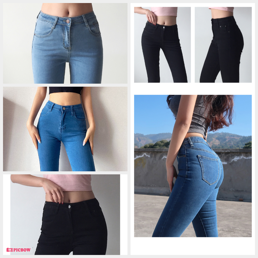 [HCM]QUẦN JEANS NỮ BIG SIZE LƯNG CAO CO GIÃN