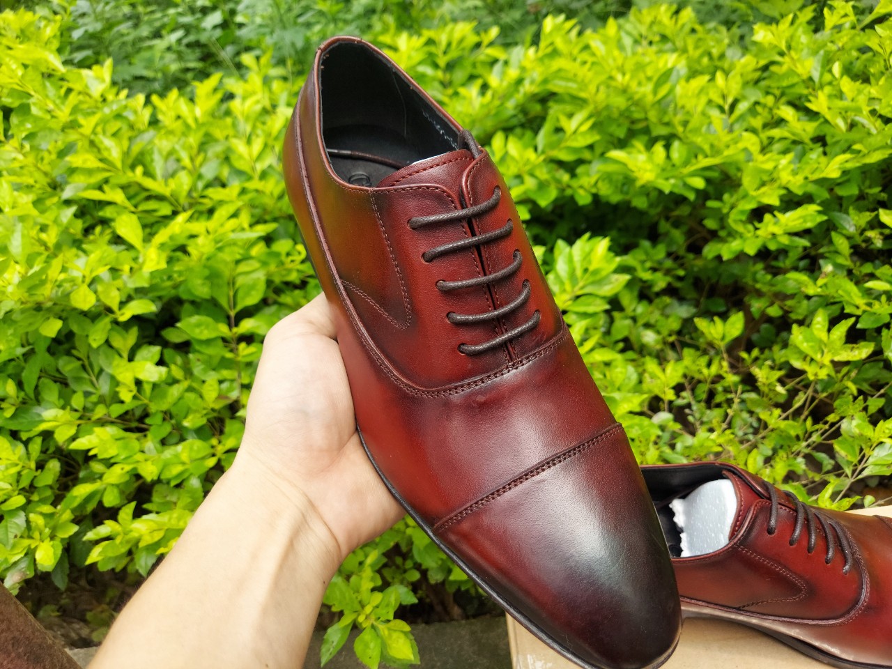 Giày công sở nam buộc dây da bò lịch lãm