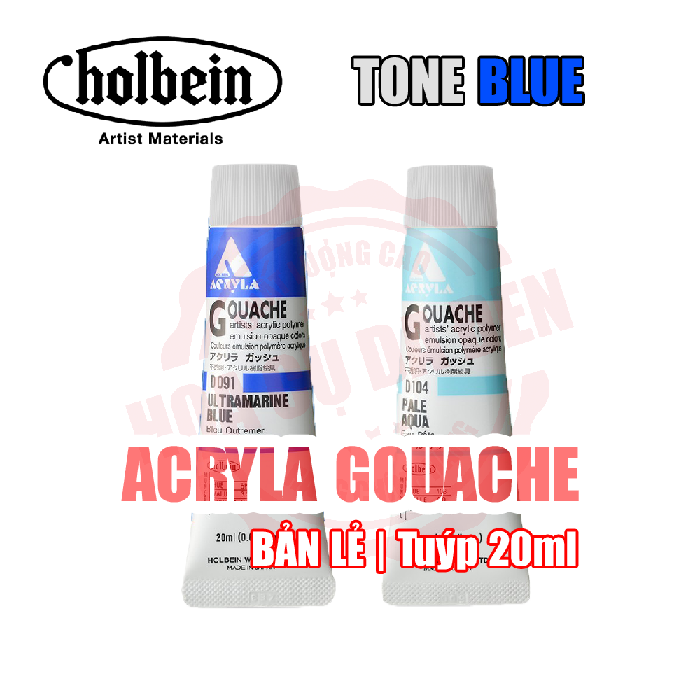 TONE BLUE | Màu Acryla Gouache Holbein | Tuýp 20ml