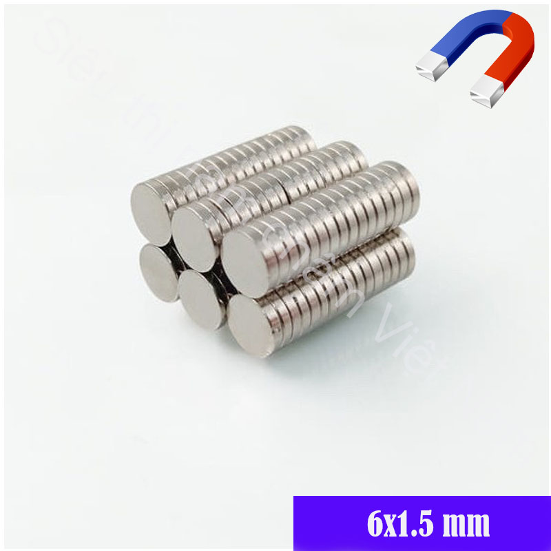 Nam châm 6x1.5mm set 50v đường kính 6mm nam châm đất hiếm
