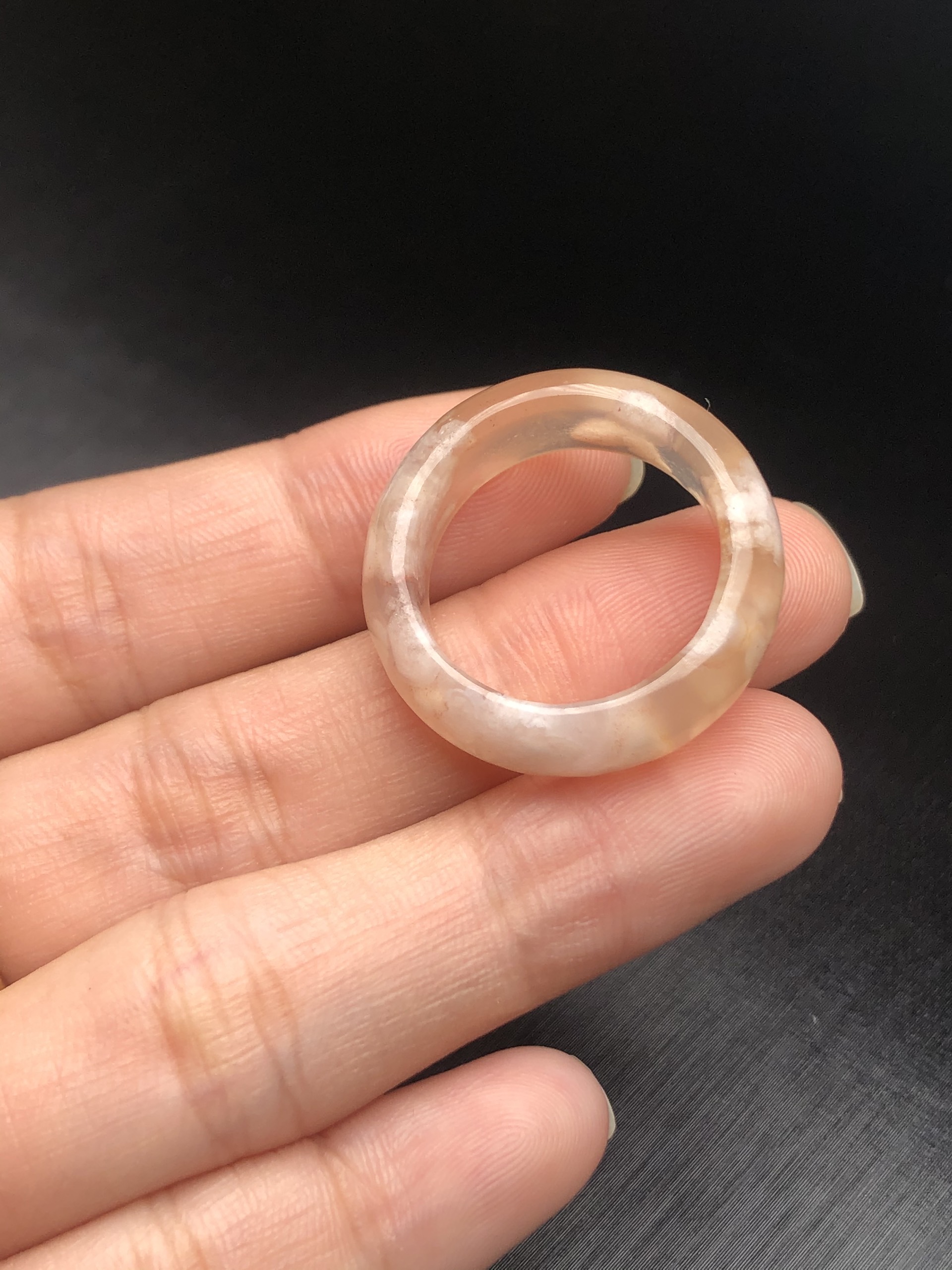 [FreeshipMAX] Nhẫn ngọc mã não hoa anh đào