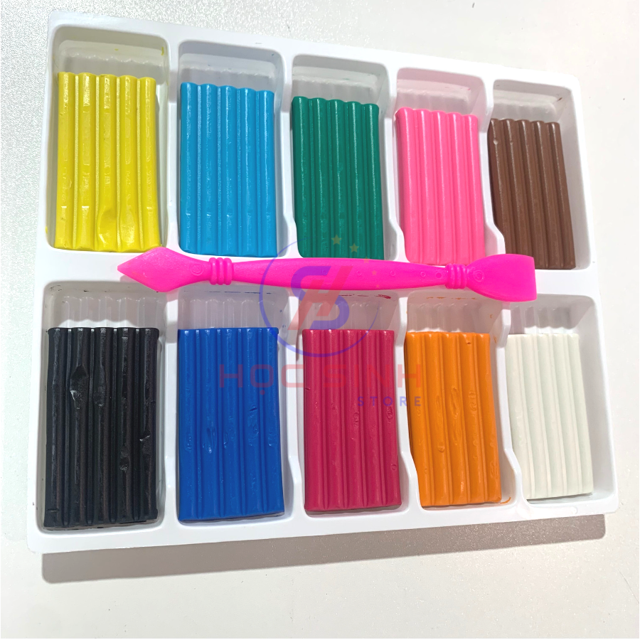Hộp 10 Màu Đất Nặn Dạng Sáp Tạo Hình Thái Lan G-STAR TL10 - 150g Đồ Chơi Toy, Đất Sét