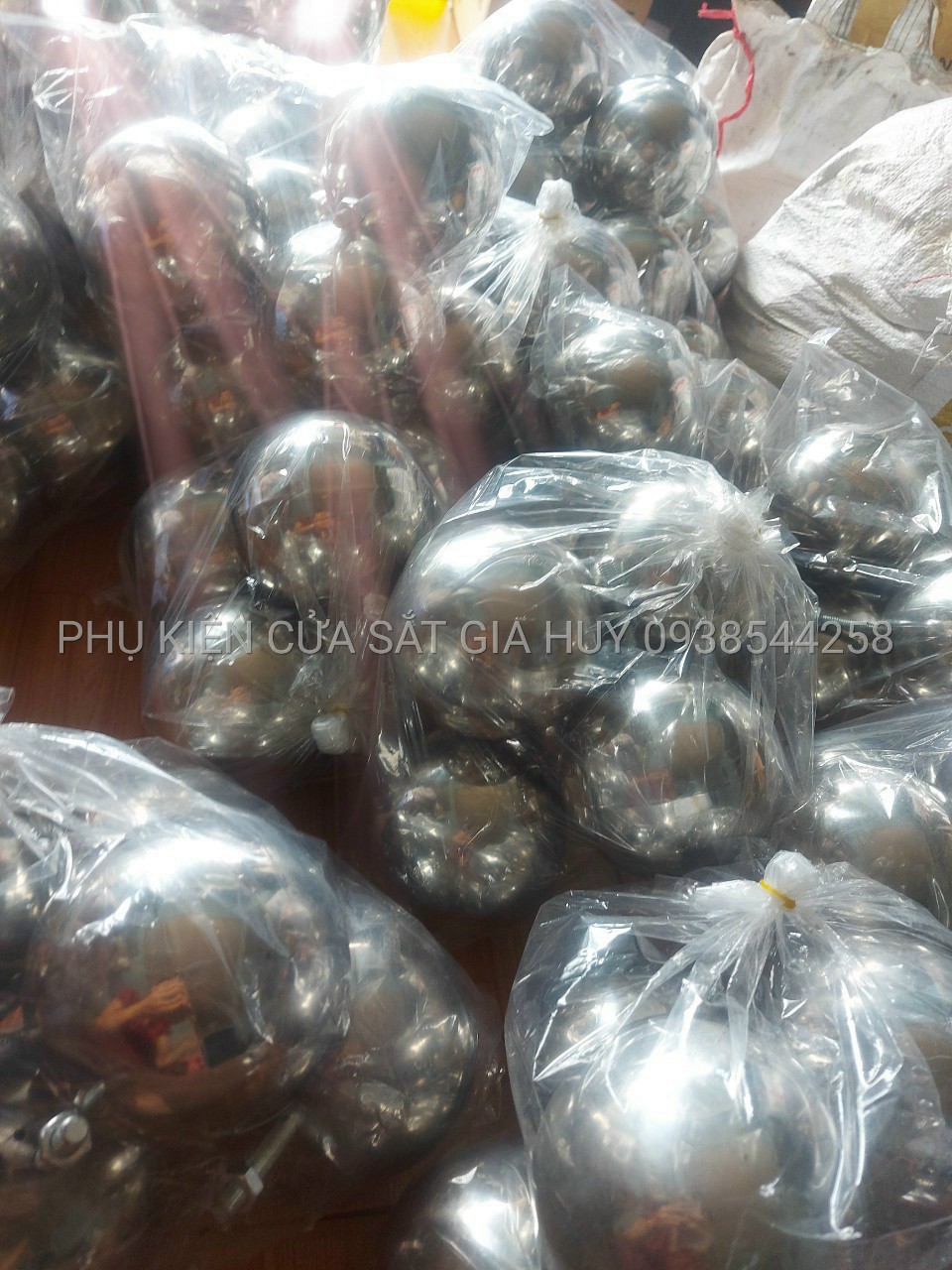 QUẢ CẦU INOX SIZE 60 COMBO (CHỤP + QUẢ CẦU)