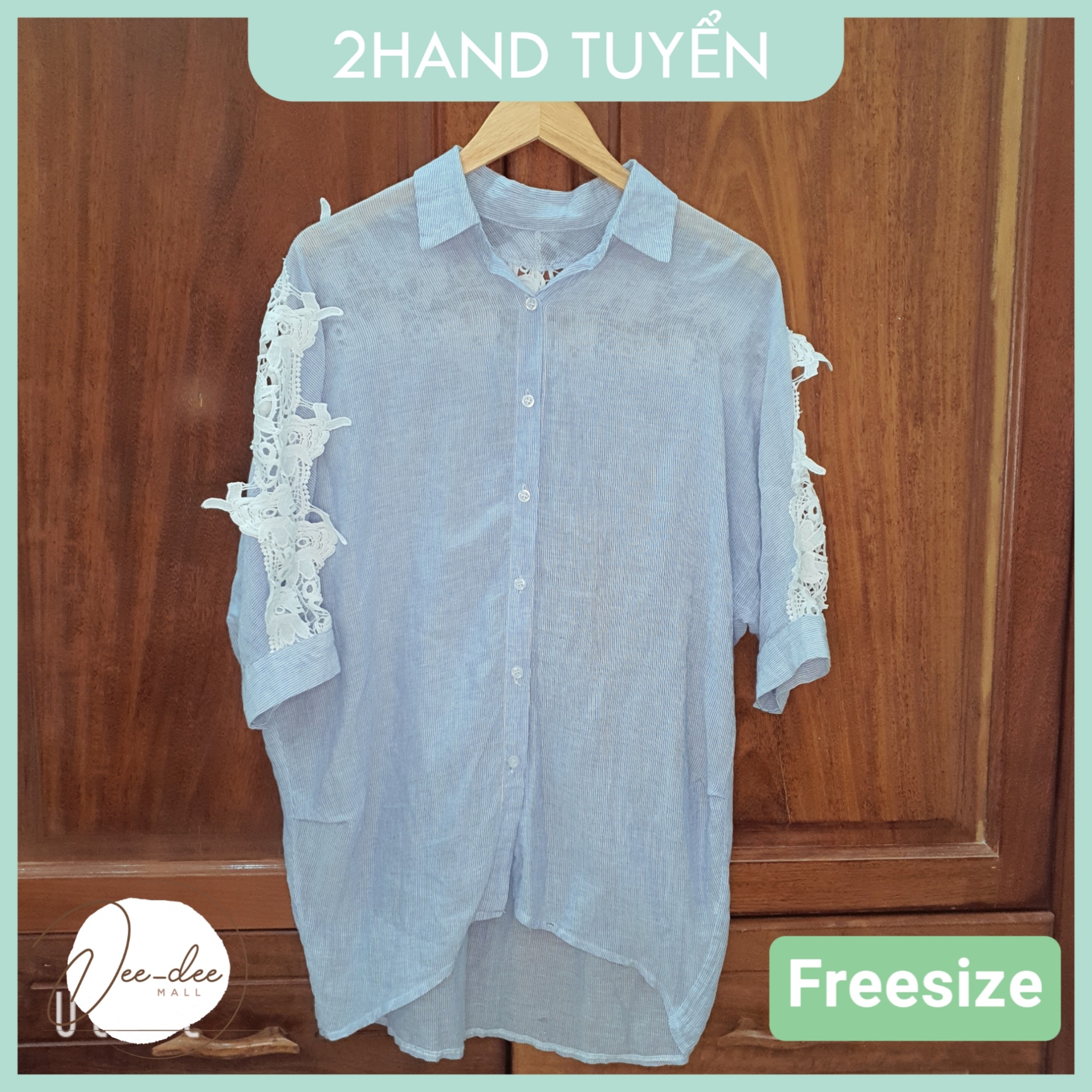 [2Hand] Áo sơ mi xô Hàn Quốc