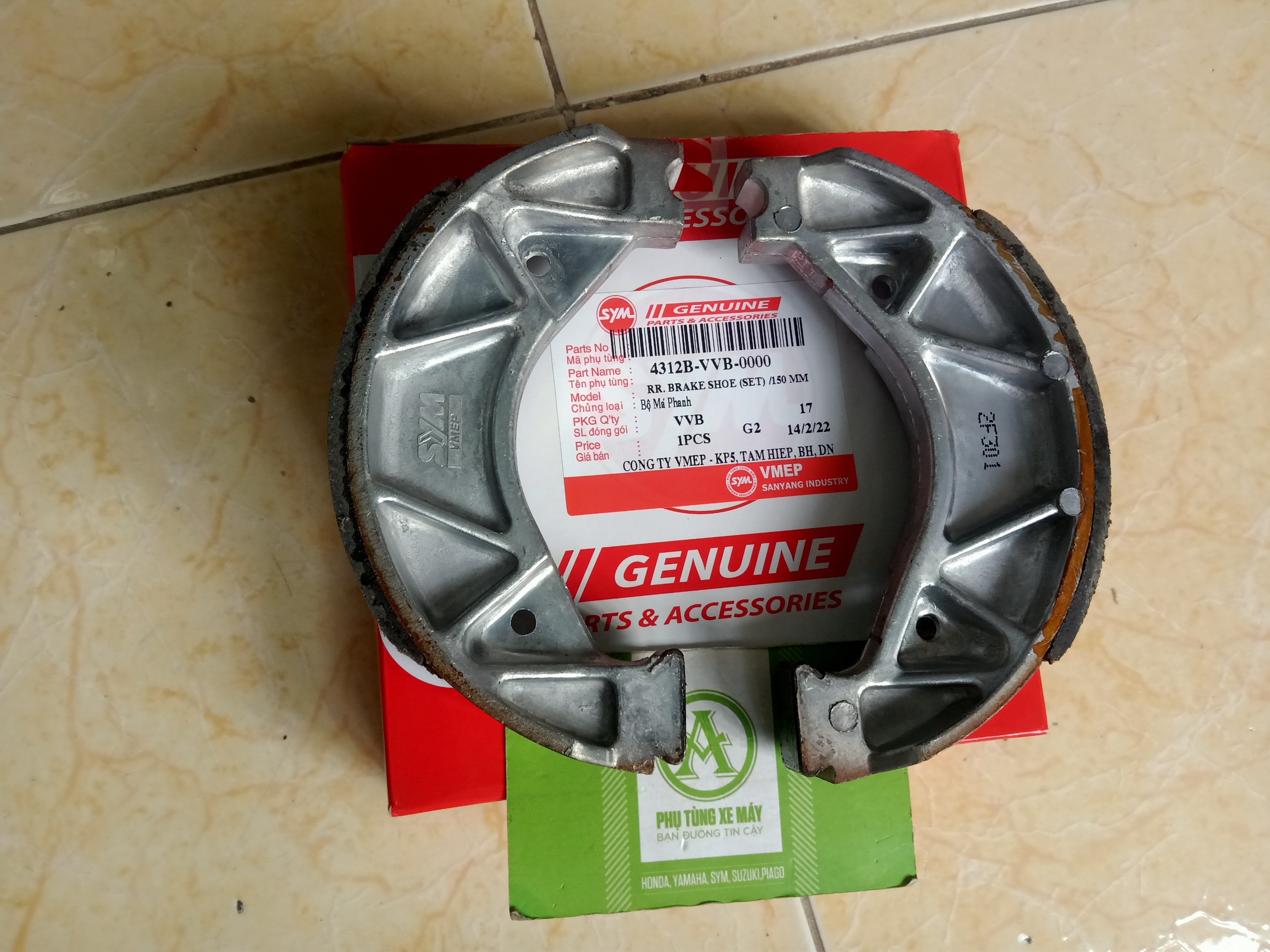 Bố thắng sau cho xe SYM Shark 125