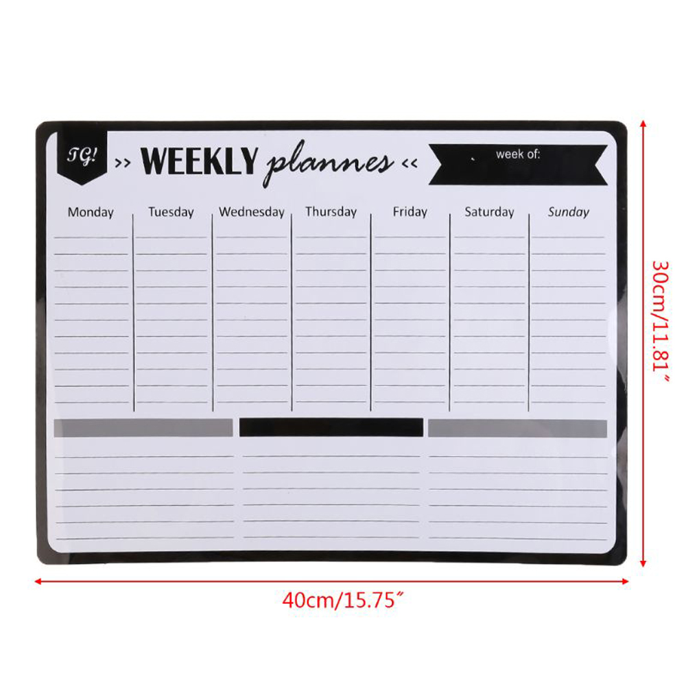 Multi-purpose Drawing Memo Pad Soft Notes Board Message Board Magnetic Whiteboard Weekly and Monthly Planner Fridge Sticker Planner Whiteboard
