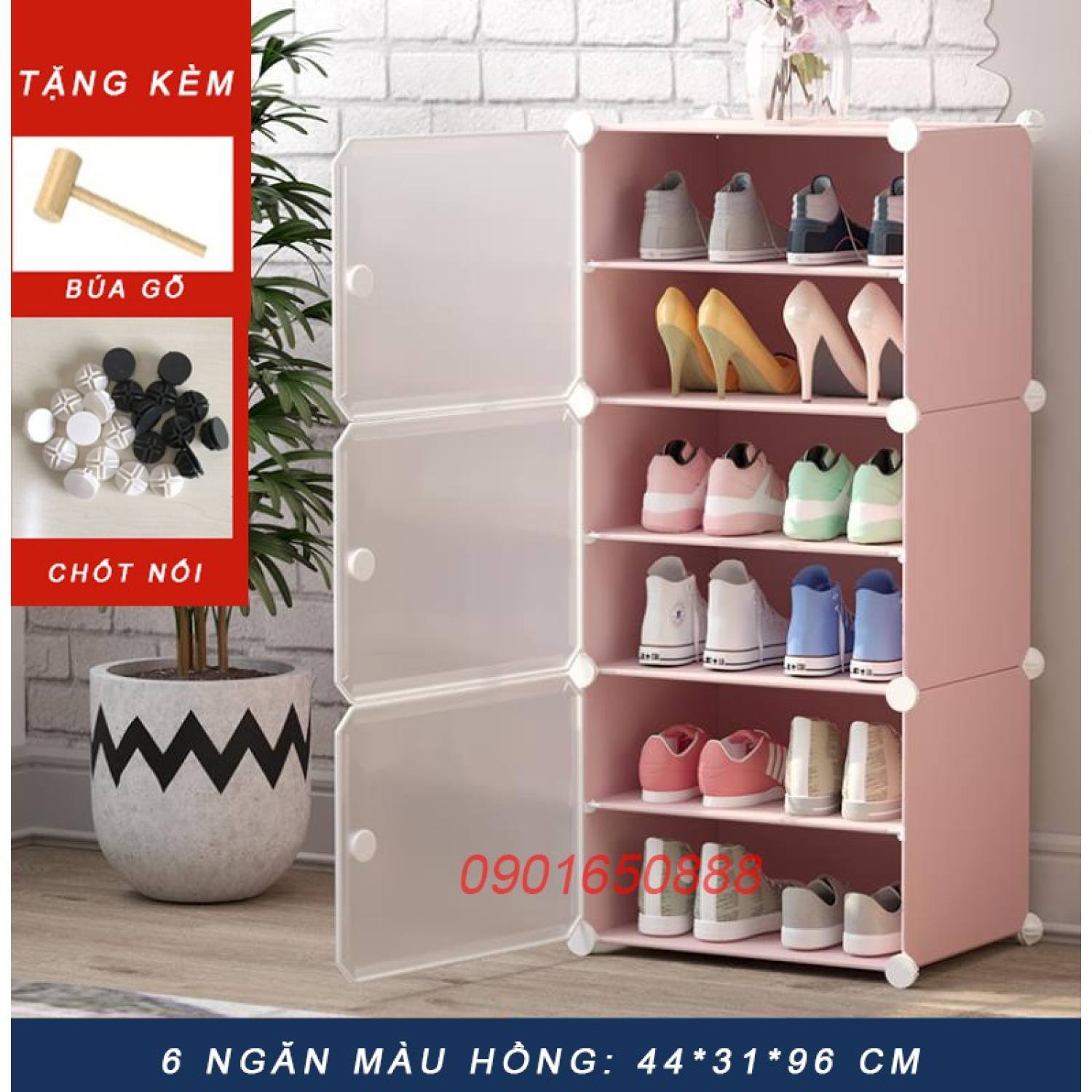 [TỦ GIÀY 6-8 NGĂN] Tủ nhựa đựng giày lắp ɡhép đa năng