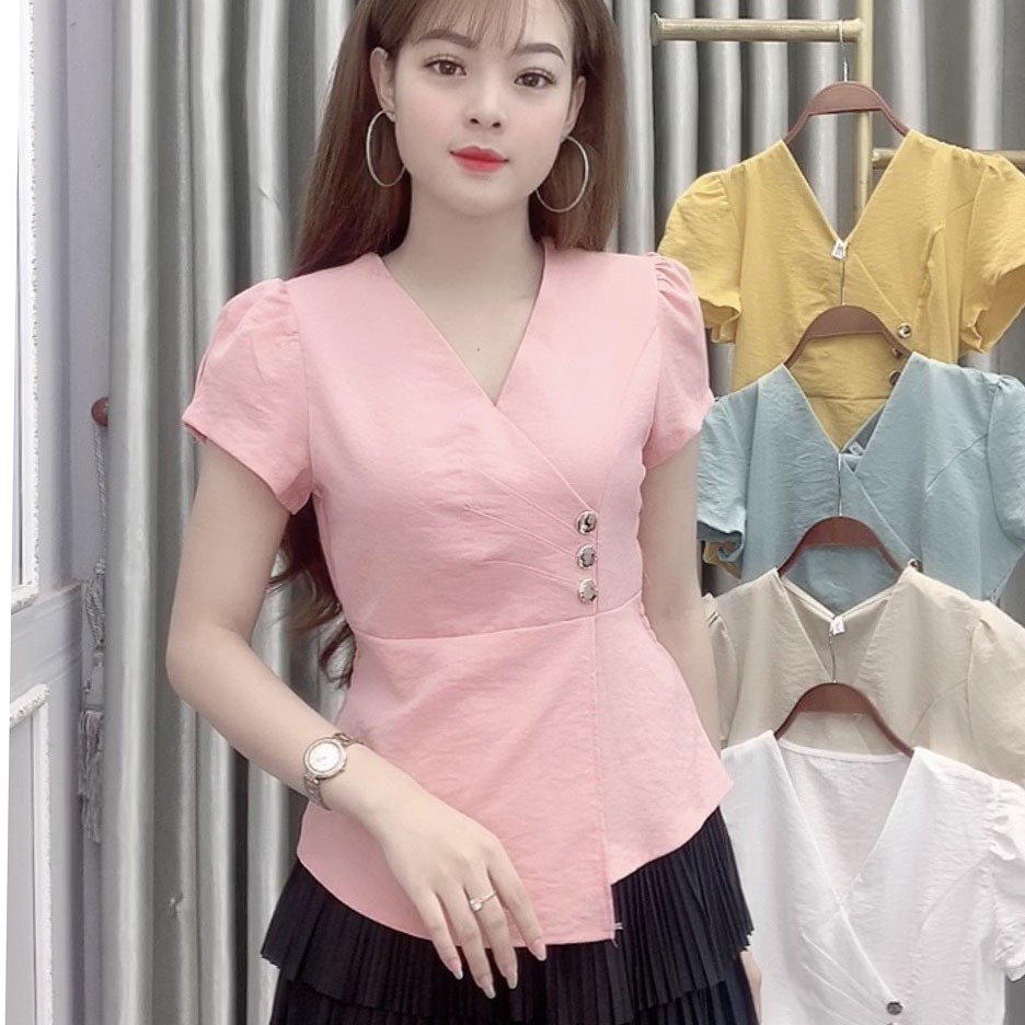 [HCM]ÁO ĐŨI CỔ TIM PHỐI NÚT SÀNH ĐIỆU_[Giá gốc tận xưởng] ( KÈM QUÀ TẶNG NGẪU NHIÊN)