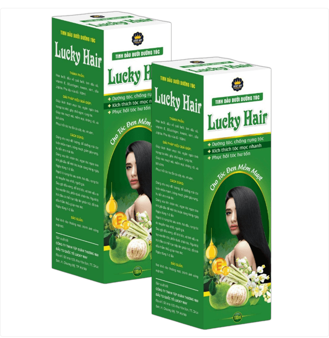 Lucky hair grapefruit essential oil-promote growth, anti hair loss, repair damage hair-100ml bottle